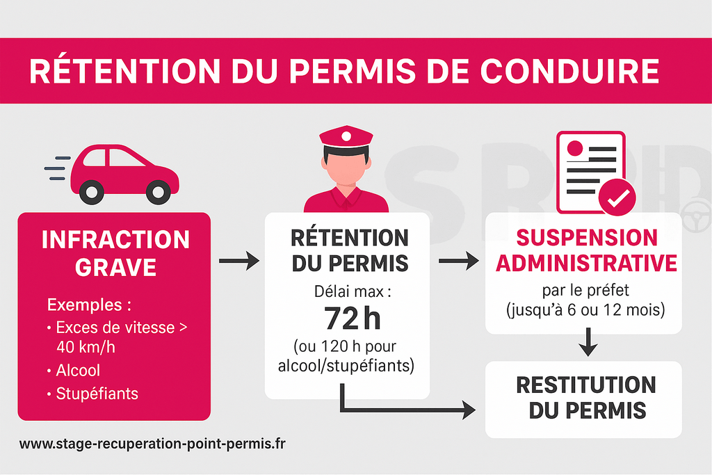 Le processus de rétention du permis de conduire